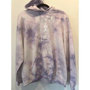 OBEY Tie Dye Hoodie “Make Art Not War” Graphic Pullover